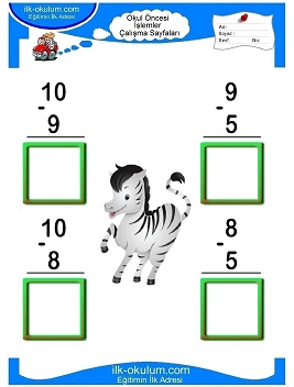 Çocuklar İçin toplam işlemi yaprak testleri 